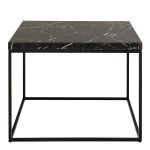 Barossa Coffee Table with Black Marble Marquina Top & Black Steel Base 60cm - Image 2