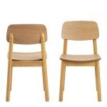 Barlow Dining Chair in Matt Oak Set of 2 - Image 2