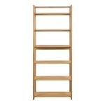 Ludza Rectangular Bookcase With 6 Shelves in Oak - Image 2