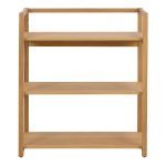 Ludza Rectangular Bookcase With 3 Shelves in Oak - Image 2