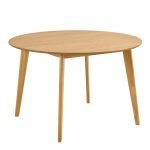 Roxby Round Dining Table in Matt Oak 120cm