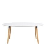Belina Oval Dining Table in White & Oak - Image 2