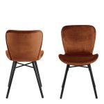 Batilda Dining Chair in Copper Set of 2 - Image 2