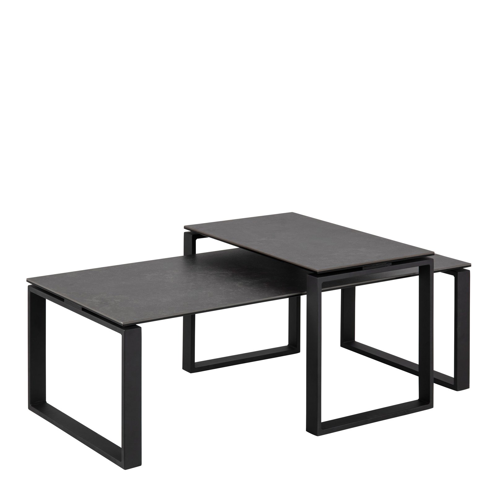 90AH000020493_1 Katrine Ceramic Coffee Table Set in Black - Image 1