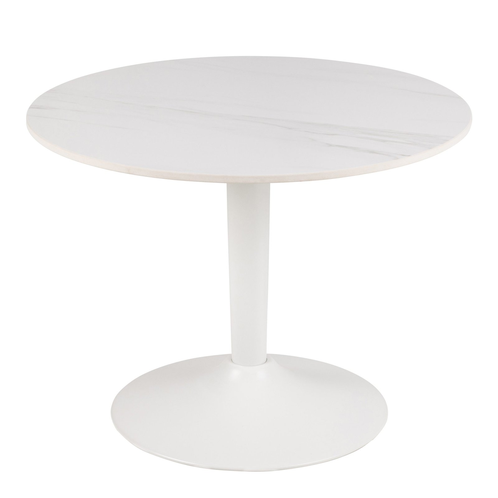 90AH000022713_1 Malta Ceramic Round Coffee Table in White 60x45cm - Image 1