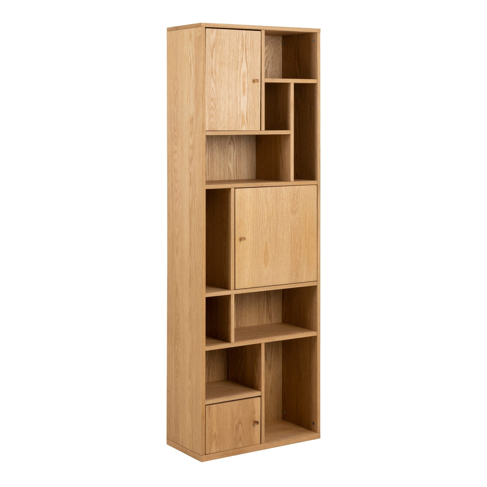 90AH000023497_1 Rangoon 3 Door Bookcase in Oak - Image 1