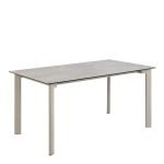 Palermo Ceramic Dining Table in Grey 160x90cm includes 4 Ella Swivel Beige Dining Chairs - Image 2