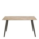 Wicklow Ceramic Dining Table Brown/Black 140x80cm - Image 2